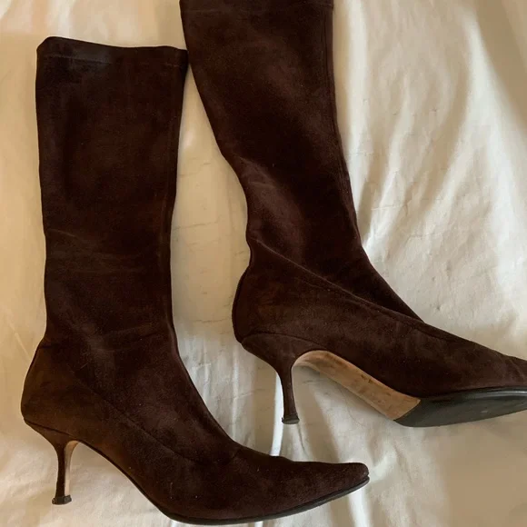 Jimmy Choo stretch suede boots - Picture 1 of 3
